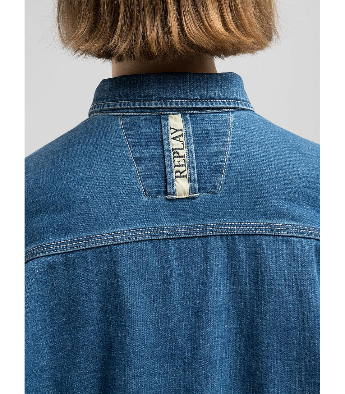 9ZERO1 オーバーフィットコットンデニムシャツ 詳細画像 ブルー 6